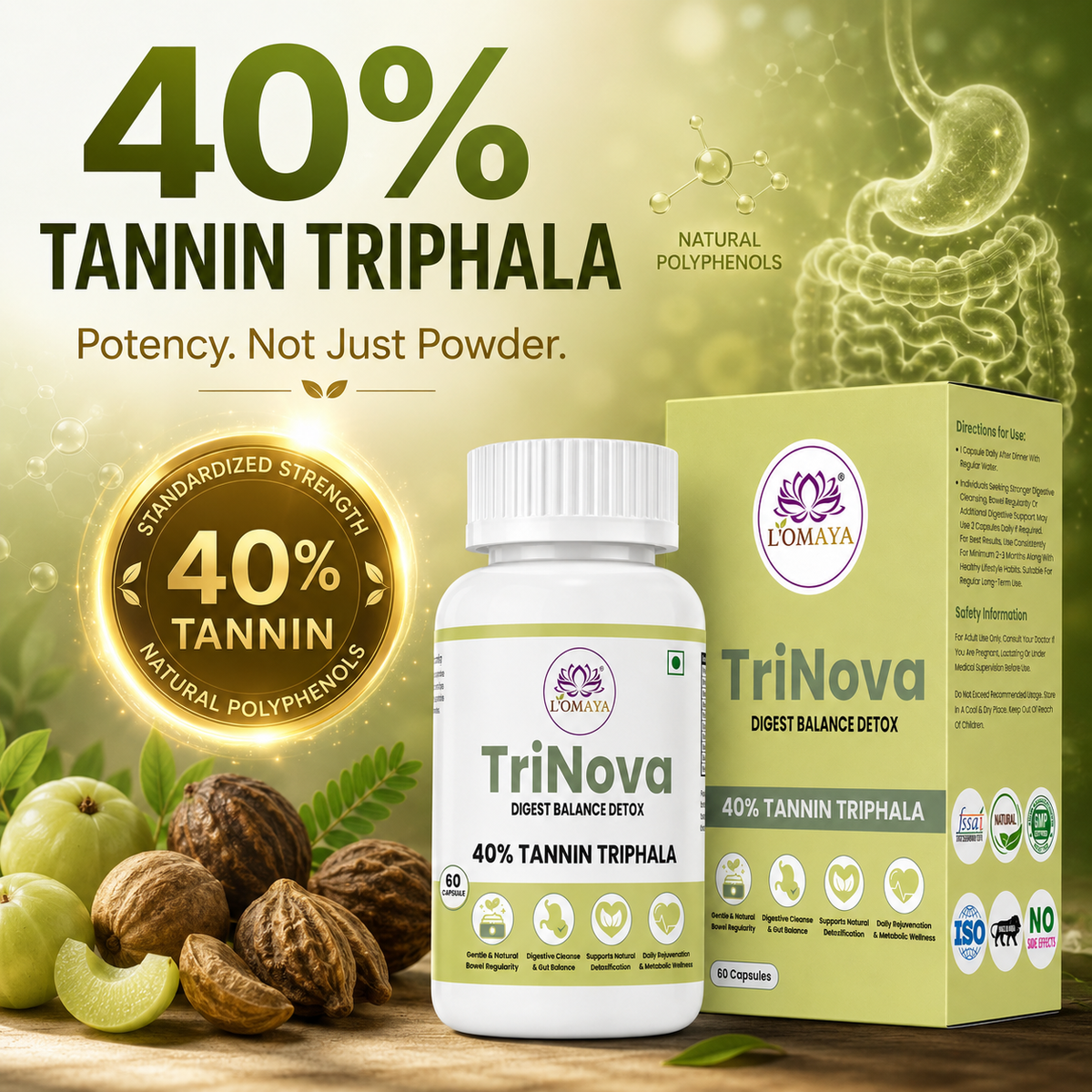 40% TANNIN. STANDARDIZED POTENCY.
