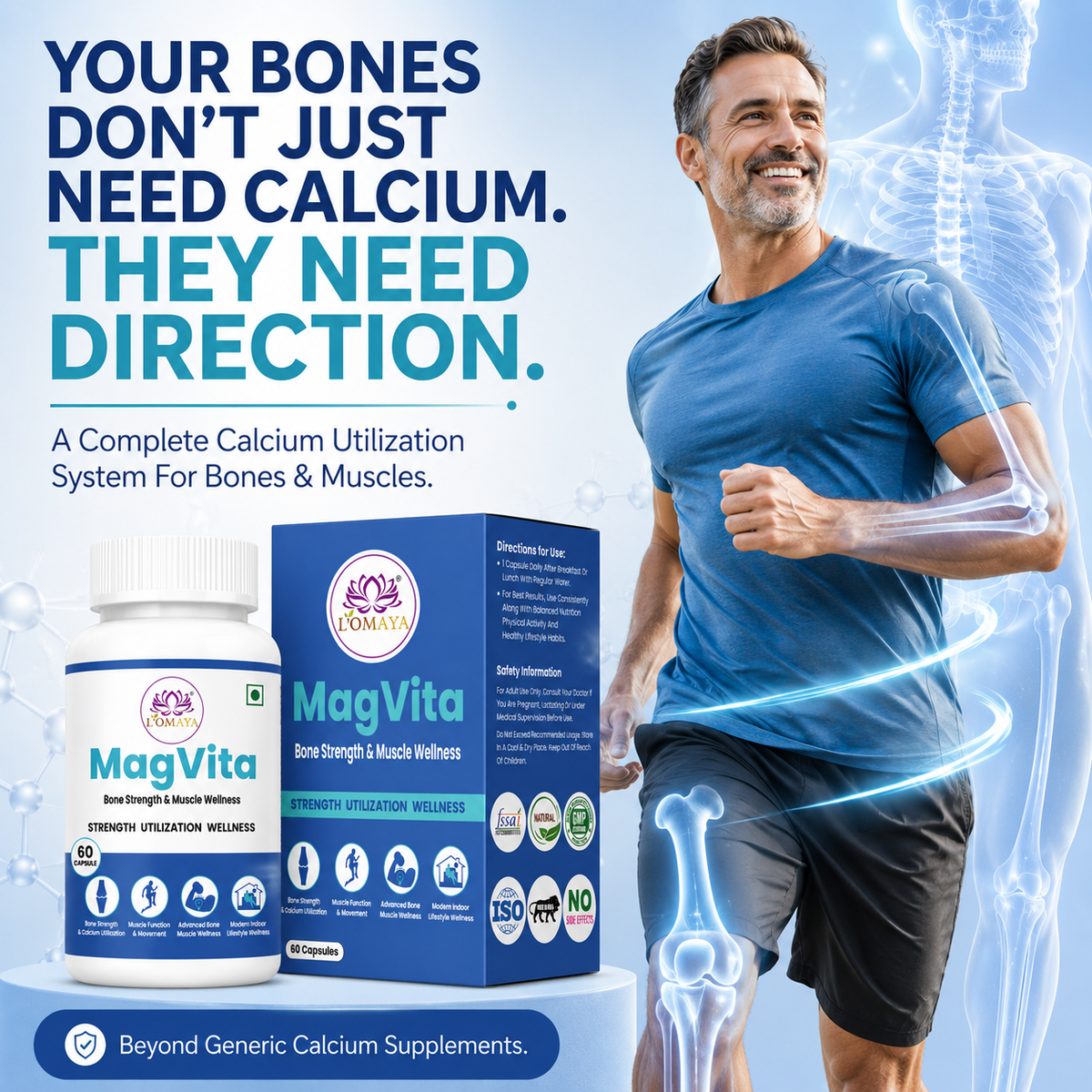 BONE STRENGTH STARTS WITH CALCIUM UTILIZATION