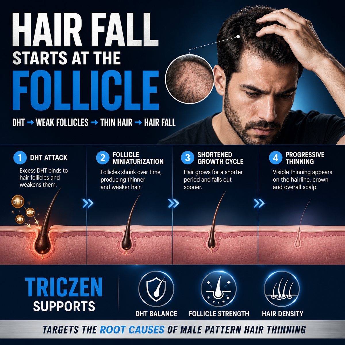 TricZen – Advanced Male Hair Regrowth Supplement