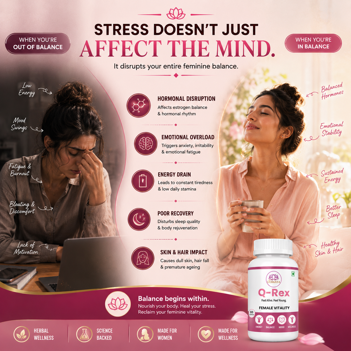 Stress Can Quietly Disturb The Entire Feminine Ecosystem