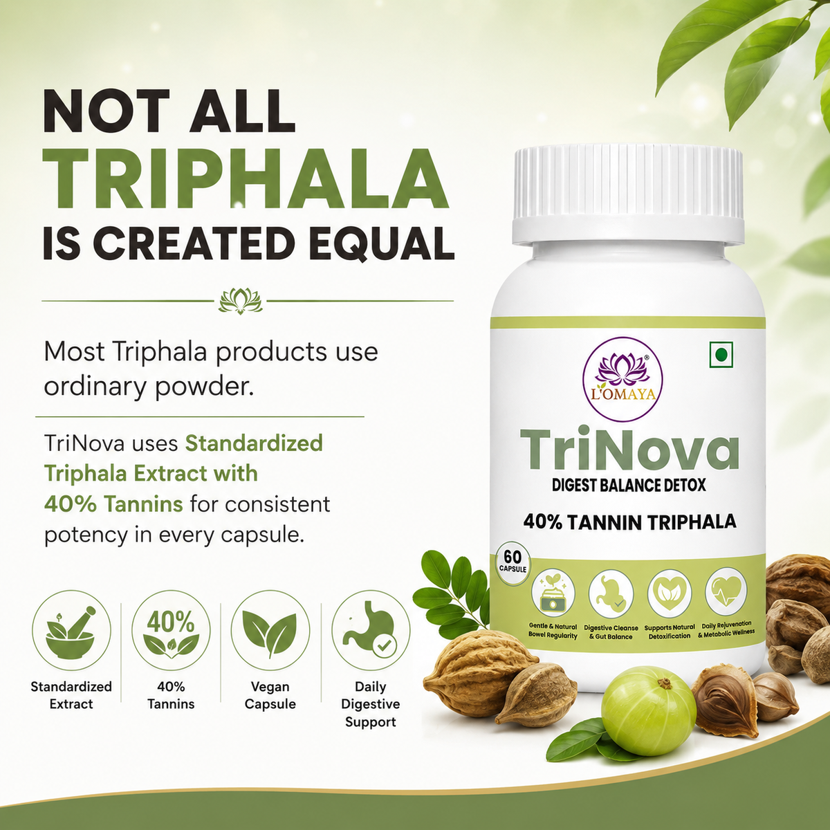 TriNova - 40% Tannin Triphala