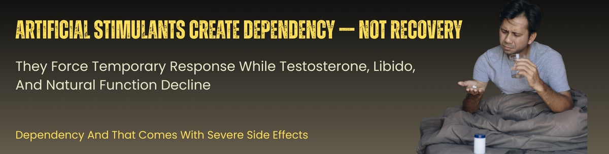 Artificial Stimulants Create Dependency, Not Recovery
