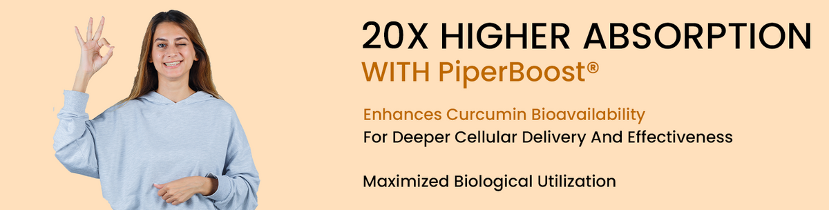 Patented PiperBoost® Enhances Curcumin Absorption Up To 20X