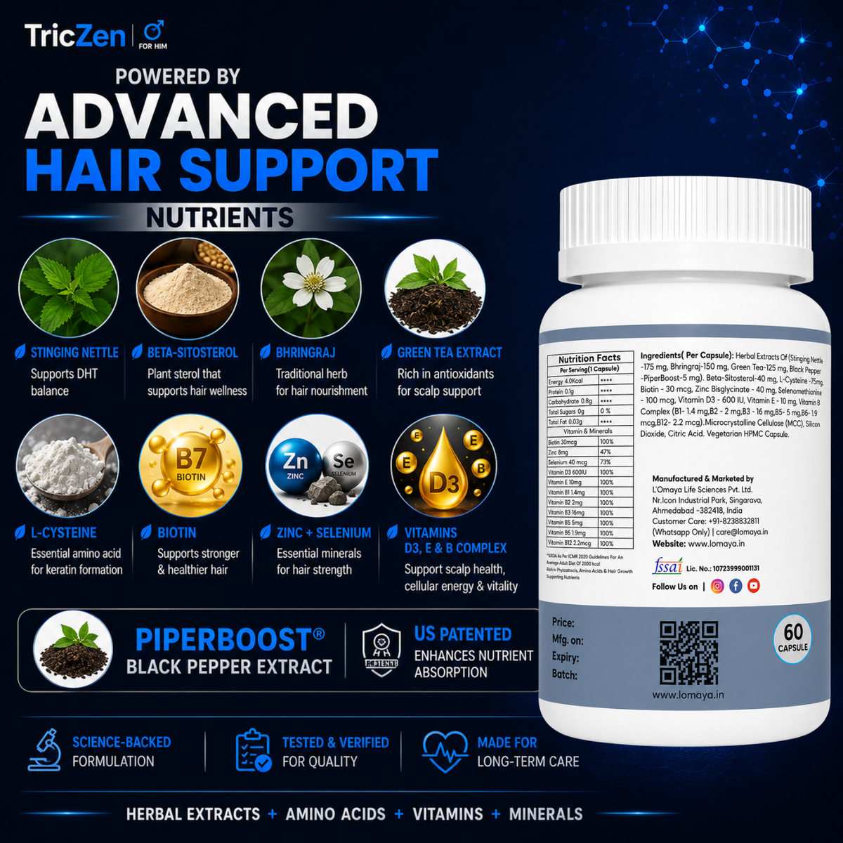 TricZen – Advanced Male Hair Regrowth Supplement