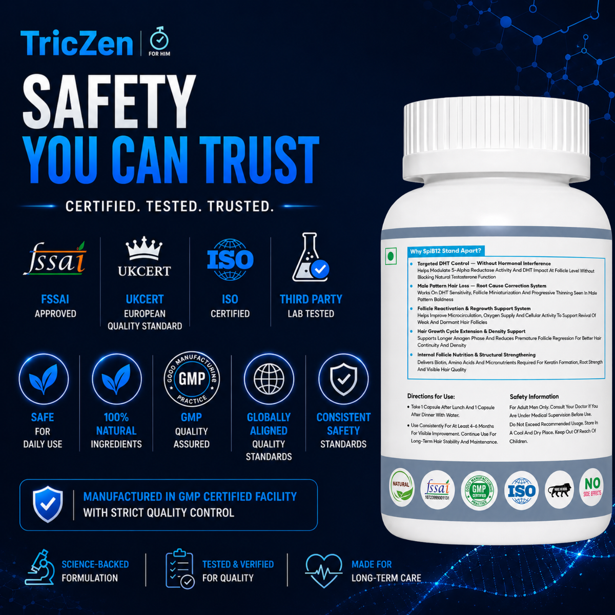 TricZen – Advanced Male Hair Regrowth Supplement